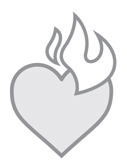 Icon coeur qui brûle